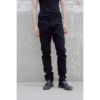 编织意大利手工休闲裤