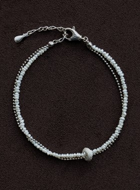 OLIO E ACETO 纯银珍珠双层手链