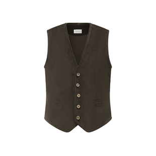 INTO THE EAST 25秋冬 深苔绿v领灯芯绒马甲/收脚休闲裤