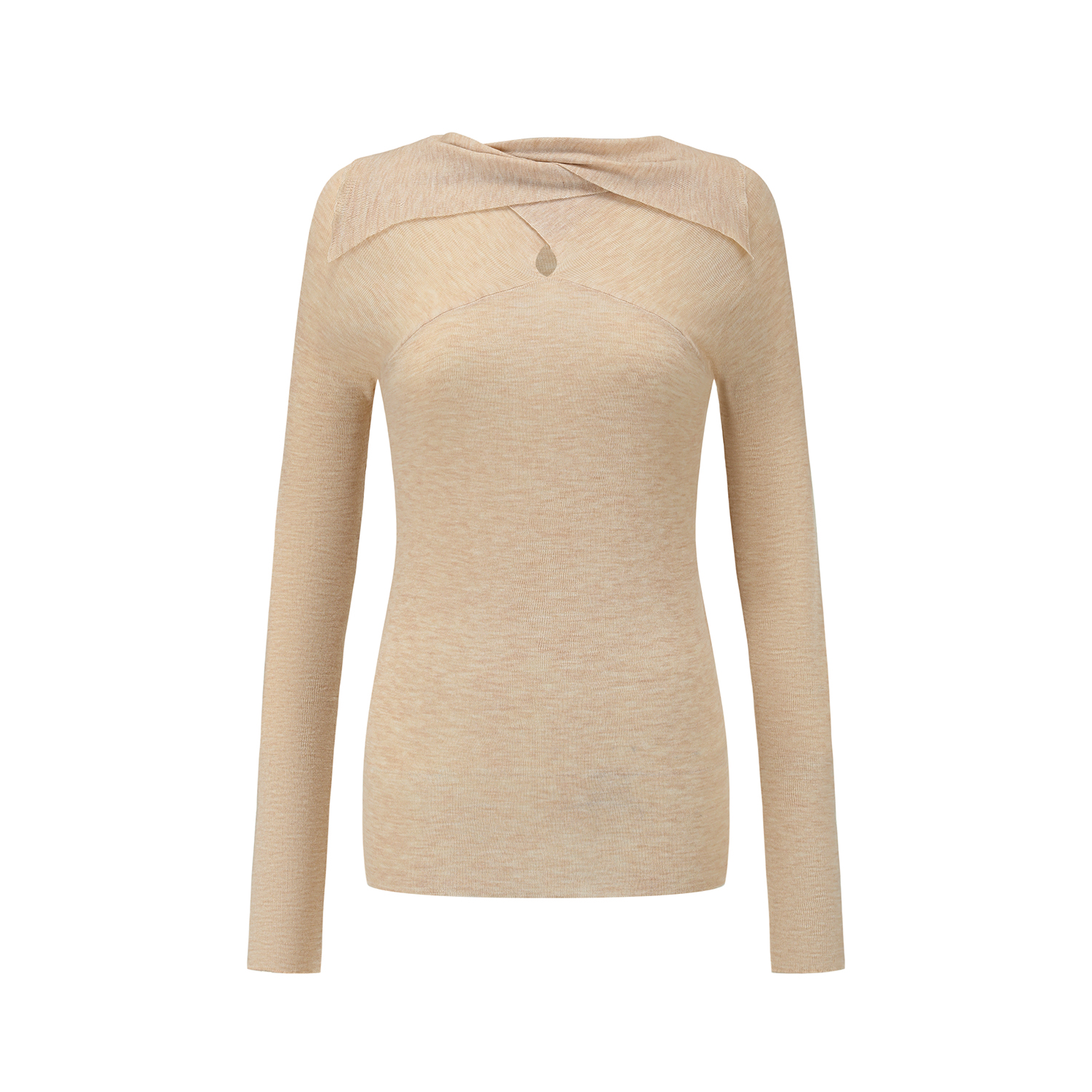 SWAYING 26早春 水溶羊毛翻领套衫