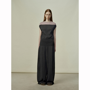 40%OFF SWAYING 挂袖拼色连衣裙