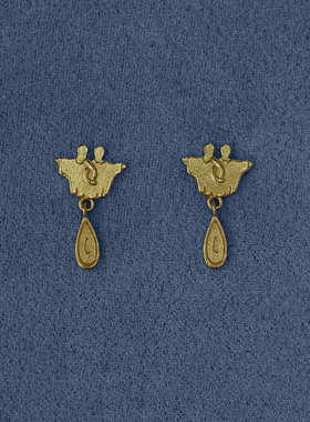 SALE E PEPE 纯银/镀金双人舞耳环