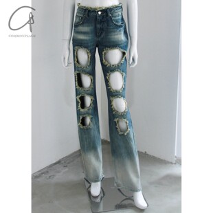 破洞牛仔裤 Zhou Rui 40%OFF