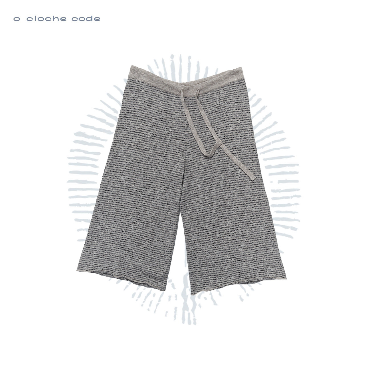 o cloche code 26SS 条纹系带中裤