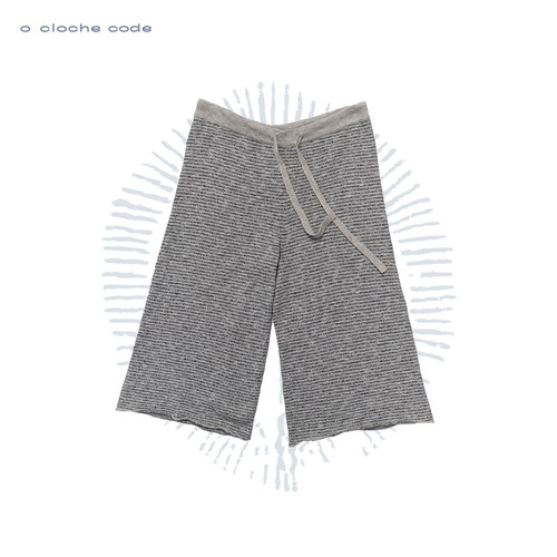 o cloche code 26SS 条纹系带中裤