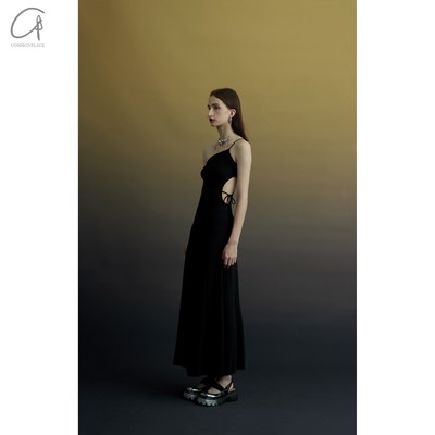 PengTai23春夏针织A字吊带裙