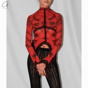 网纱长袖 Zhou 上衣 Rui 40%OFF