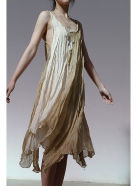 70%OFF elapsing 双色拼接吊带连衣裙