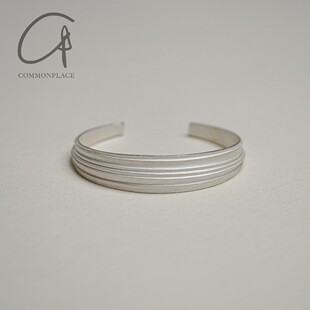 OLIO E ACETO  纯银贝纹细手镯