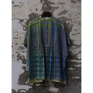 EKA 前襟立领拼接上衣