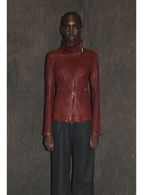 isaac sellam 红色羊皮皮衣