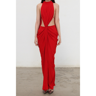 OUDE 垂坠纽结贝壳连衣裙 WAAG