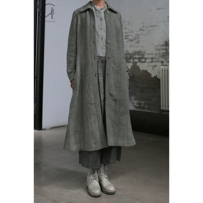 40% OFF BIEK VERSTAPPEN 单排扣长款风衣外套 荷兰