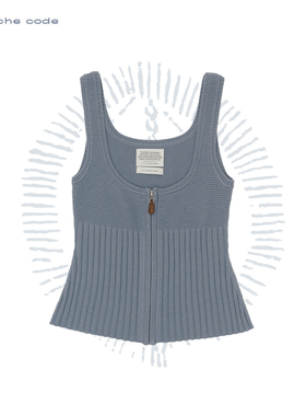 o cloche code 25秋冬 粗针低领马甲背心美利奴羊毛针织