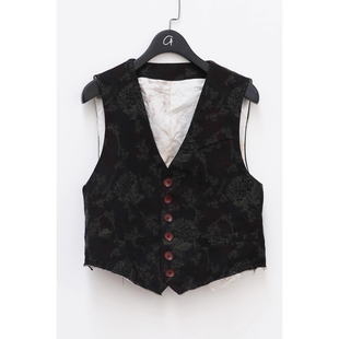 不均匀植染单排扣马甲系列 Tai 法国手工缝制 Peng 70%OFF