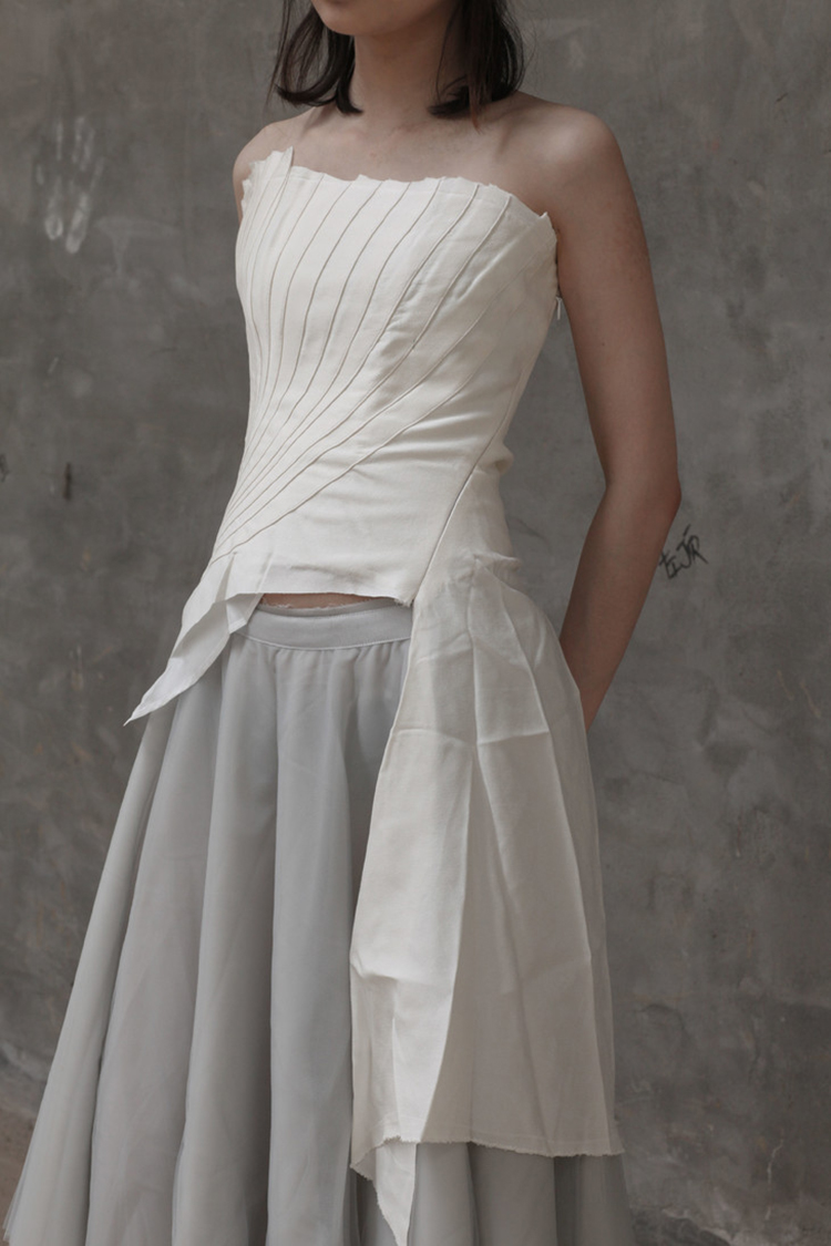 法国高程度手工鱼尾抹胸