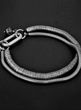 GOTI 黑珍珠石手链 925银 BR1190 意大利 工匠