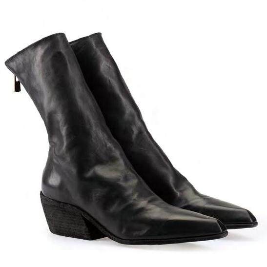 GUIDI TX08 软马全粒后拉链靴 意大利
