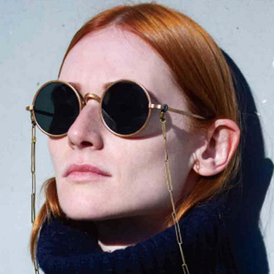 磨砂质感圆框太阳眼镜