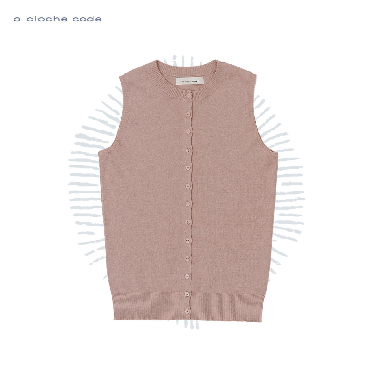 o cloche code 25秋冬 棉羊绒纽扣马甲