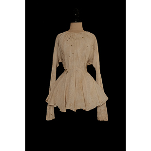 Mutedance 25秋冬 圆领束腰上衣衬衫 花染