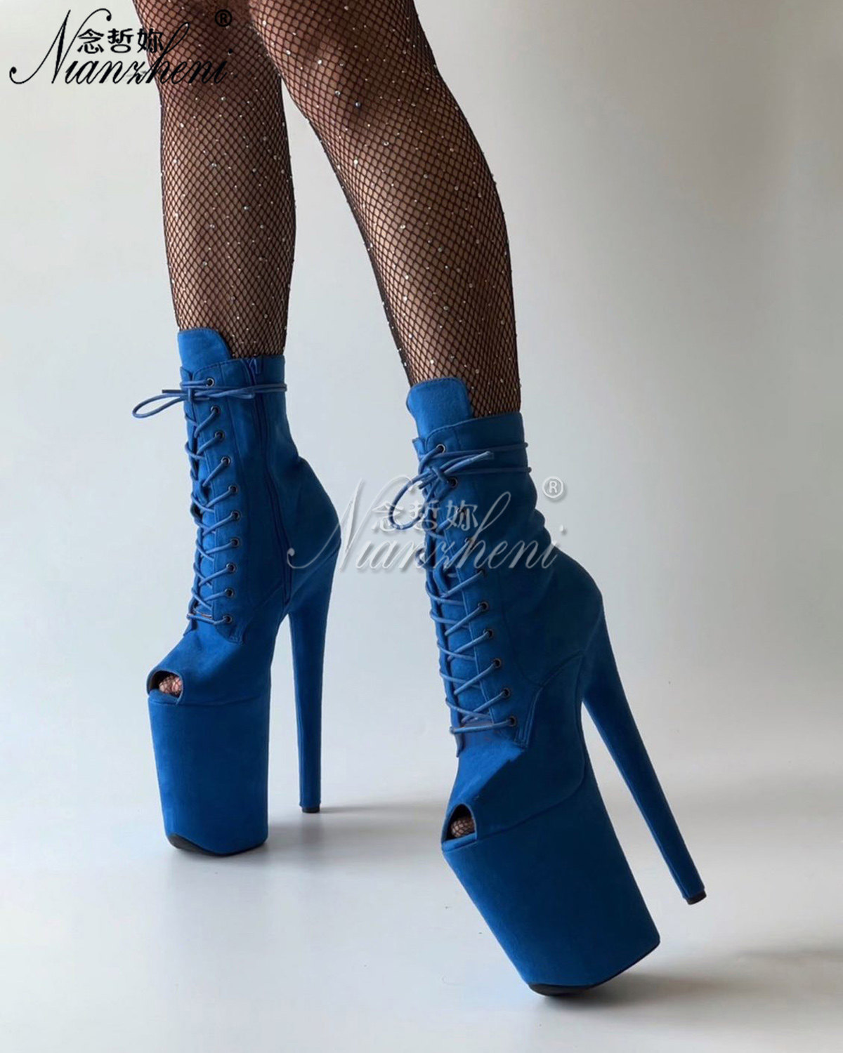 钢管舞高跟鞋超高细跟防水台大码20公分模特走秀大码情趣伪娘变装