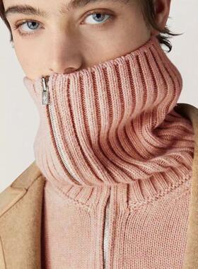 7合同版权LP原纱重磅半拉链可机洗欧盟认证有机100羊绒衫厚毛衣