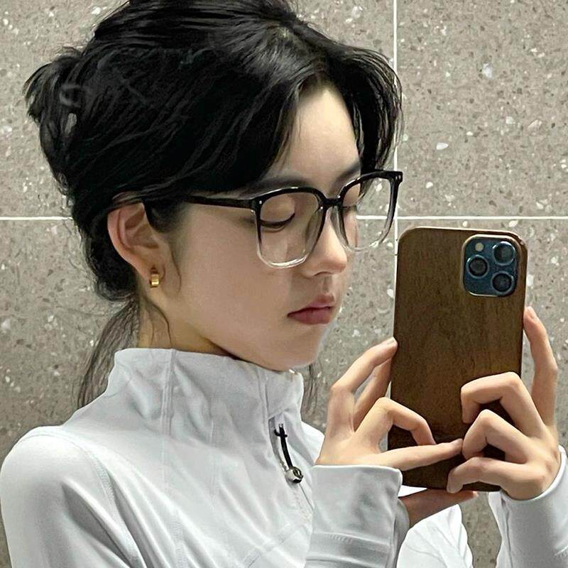 平光镜可配近视粗框黑色框粗框