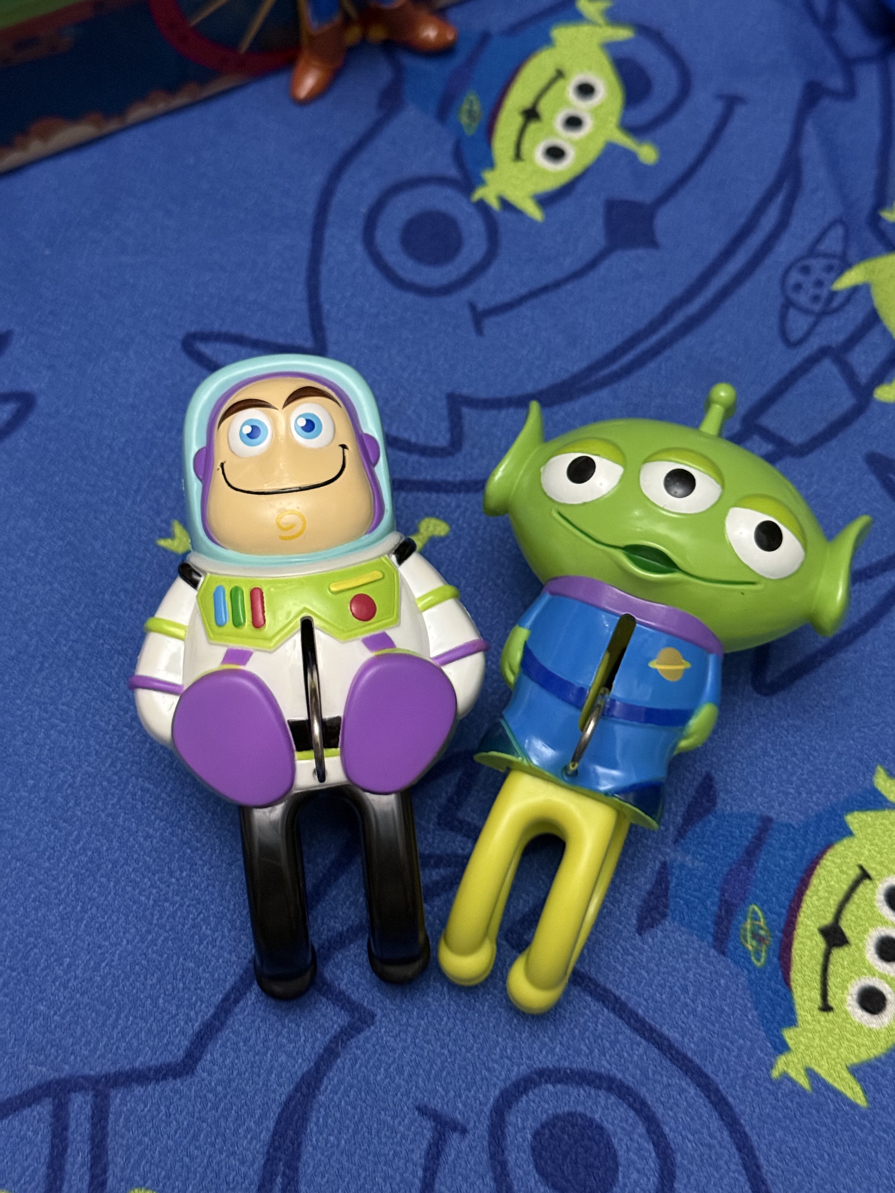 玩具总动员Disney toystory三眼仔巴斯光年中古塑料大夹子