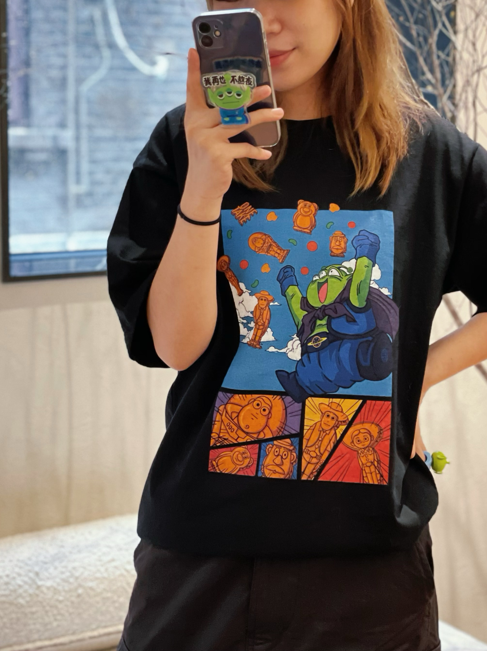 现货原创玩具总动员插画三眼仔七龙珠变装印花卡通情侣短袖T恤