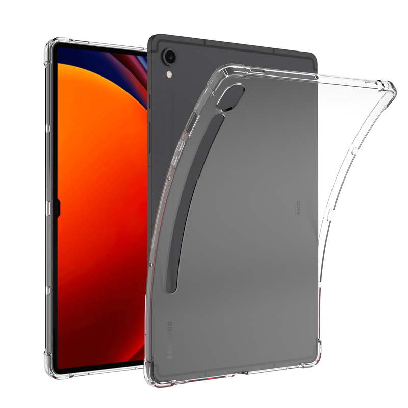 无磁适用三星s9+平板保护套galaxytabs9u外壳samsung气囊防摔galaxy清水tab透明tabs十ultra硅胶fe软壳简约壳