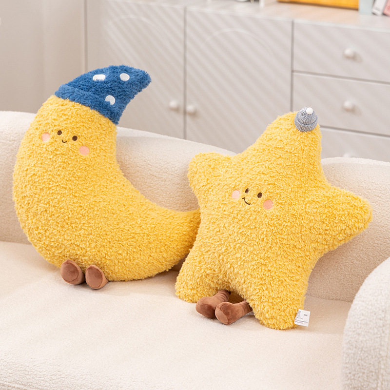 云朵彩虹太阳月亮小星星毛绒玩具