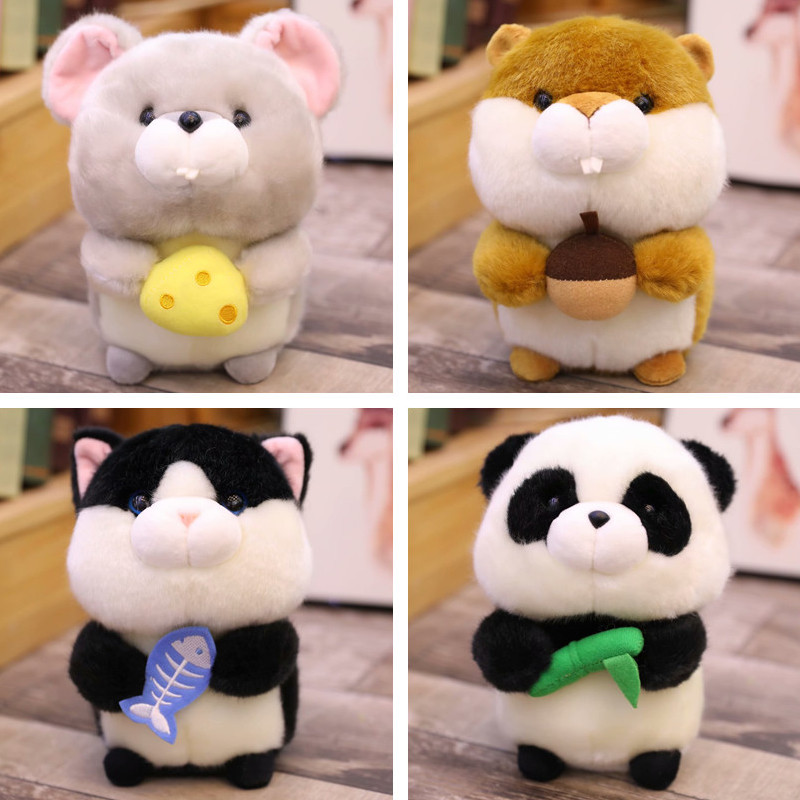 贪吃胖仓鼠公仔可爱猫咪的儿童
