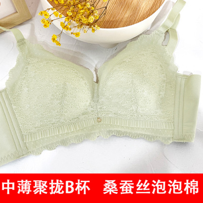 莲娜姬性感无钢圈蚕丝内里