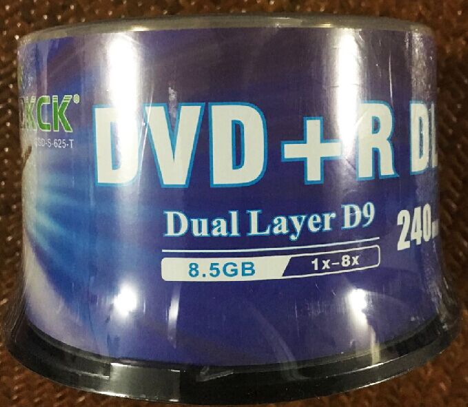 罗马光盘 香蕉KCK 可打印D9 DVD DL  8.5G 8X DVD+R刻录盘 50片桶