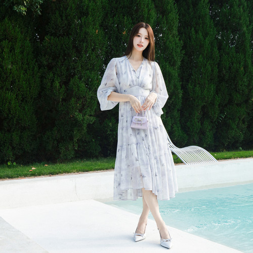 美姿宝莲MIXMAX2025春专柜同款长袖连衣裙