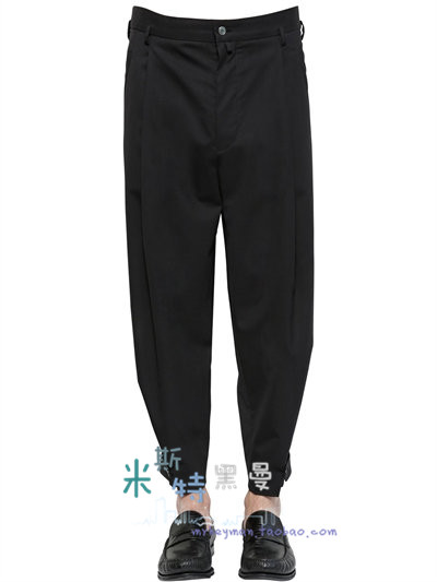 mr自制春夏杜嘉走秀捏褶休闲西裤