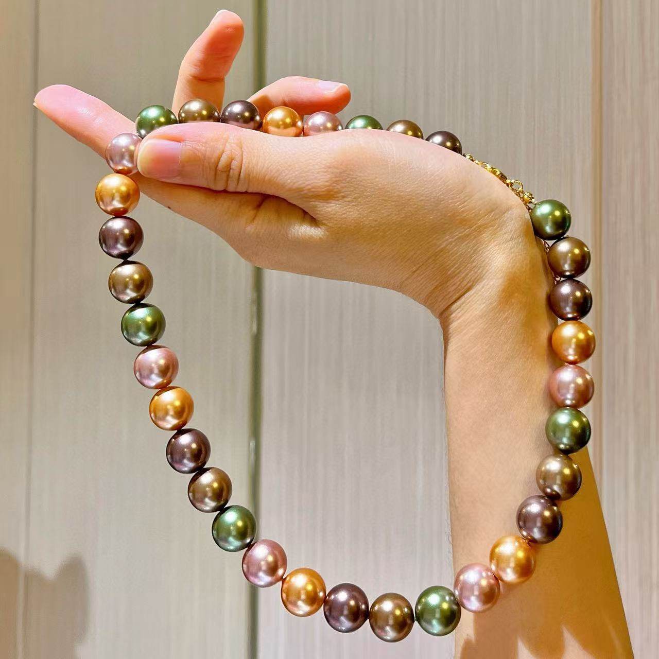 12mm大颗粒大溪地色系施家珍珠项链锁骨链混彩精工女饰品复古彩色,饰品/流行首饰/时尚饰品新,项链,淘宝优惠券,粉丝福利购,淘宝优惠卷