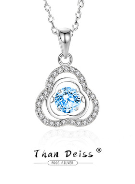 新款跳动的心项链S925银灵动锁骨链吊坠轻奢小众简约跨境欧美