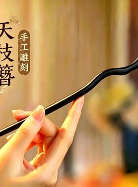 唐檀木簪子新中式发簪汉服发饰古风木簪旗袍发钗发簪高级感小众