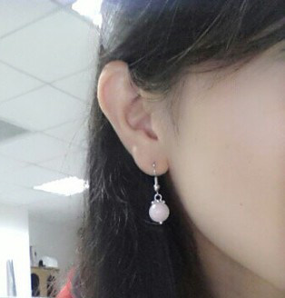ZHAOPEACH 꽃 천연 로즈 쿼츠 히비스커스 스톤 모종 실버 귀걸이 여성 쥬얼리 귀걸이 롱 스타일 한국 스타일 기질