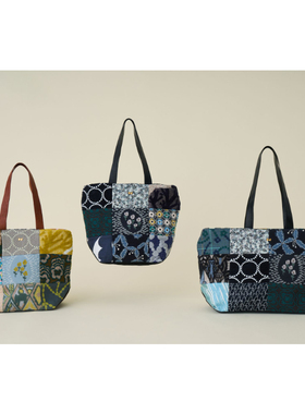 【现货特价】日本正品mina皆川明单肩手拎拼布单肩包花园玫瑰展会