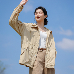 收腰外套轻薄透气凉感防晒服女 中国羽物户外防紫外线UPF150 夏季