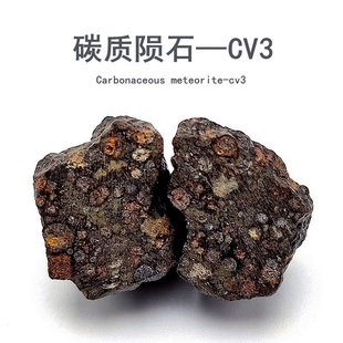 NWA西北非天然石陨石切片碳质球粒陨石CV3反常型橄榄辉石科普标本