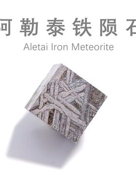 天上星星天然阿勒泰铁陨石Aletai立方体天铁陨石比例尺流星小摆件