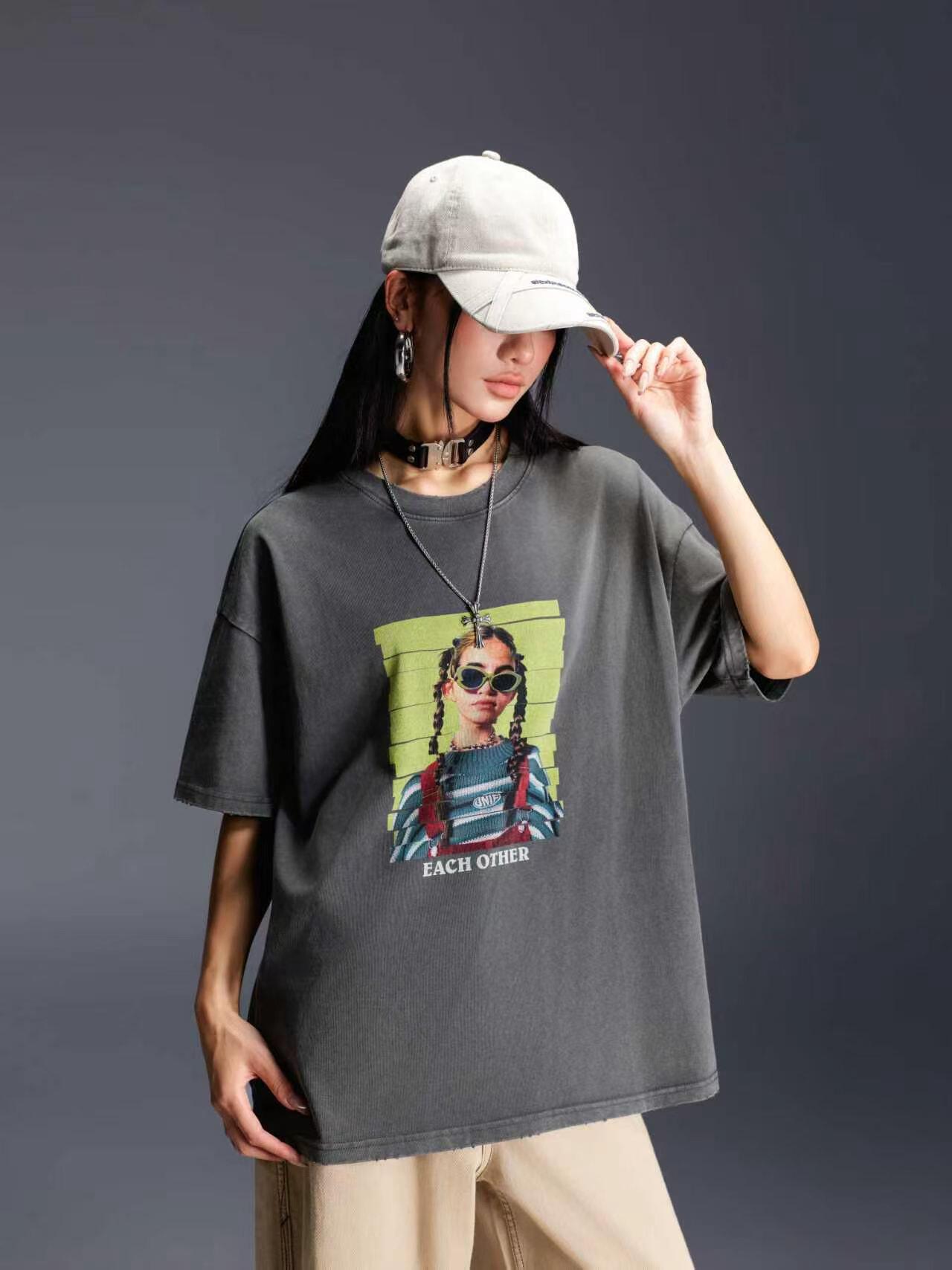 拓谷专柜正品2026秋季新款百搭宽松显瘦卡通图案短袖T恤女Q62389