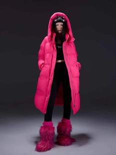 拓谷专柜正品2025冬季新款时尚宽松长裤羽绒服90白鸭绒