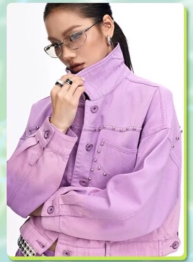 拓谷正品2026早春新款时尚百搭显瘦牛仔外套女C60113
