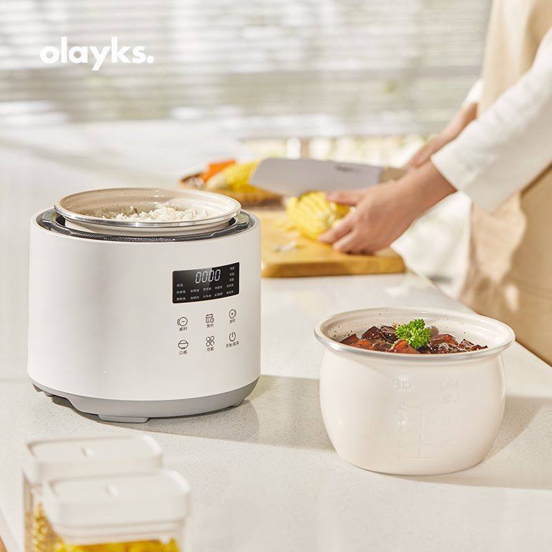 olayks立时畅销日韩电压力锅家用2-3人2.5L小型迷你高压锅饭煲锅