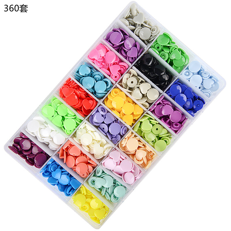 T5华联树脂塑料四合扣心形五角星儿童纽扣婴儿衣服扣子盒装包邮